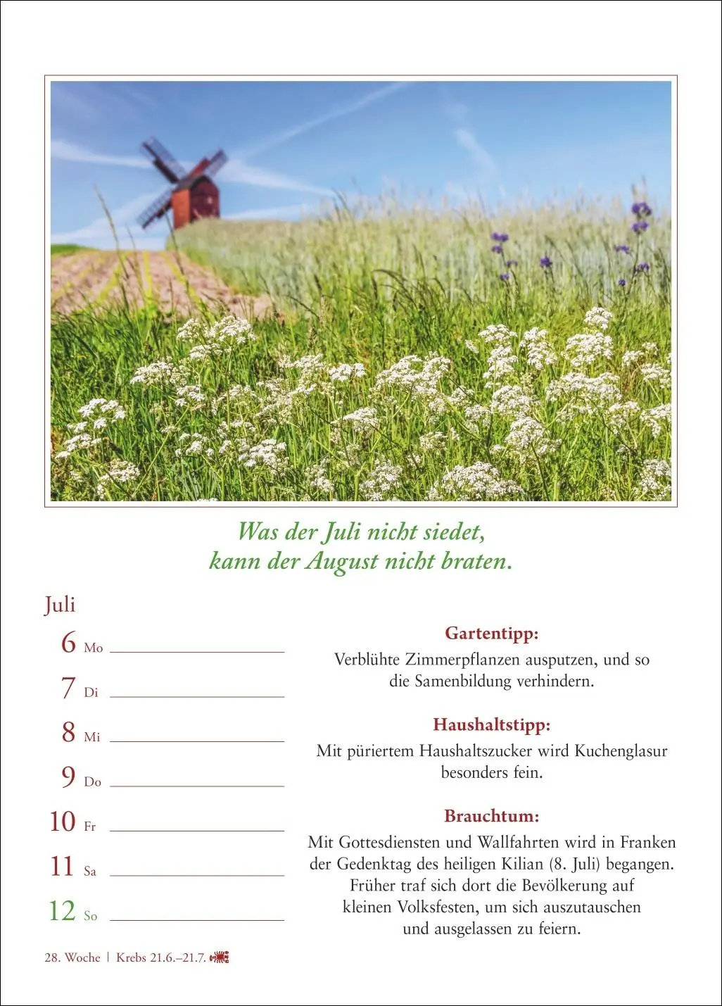 Bild: 9783840036224 | Bauernweisheiten Wochenkalender 2026 - Bauernregeln, Brauchtum,...