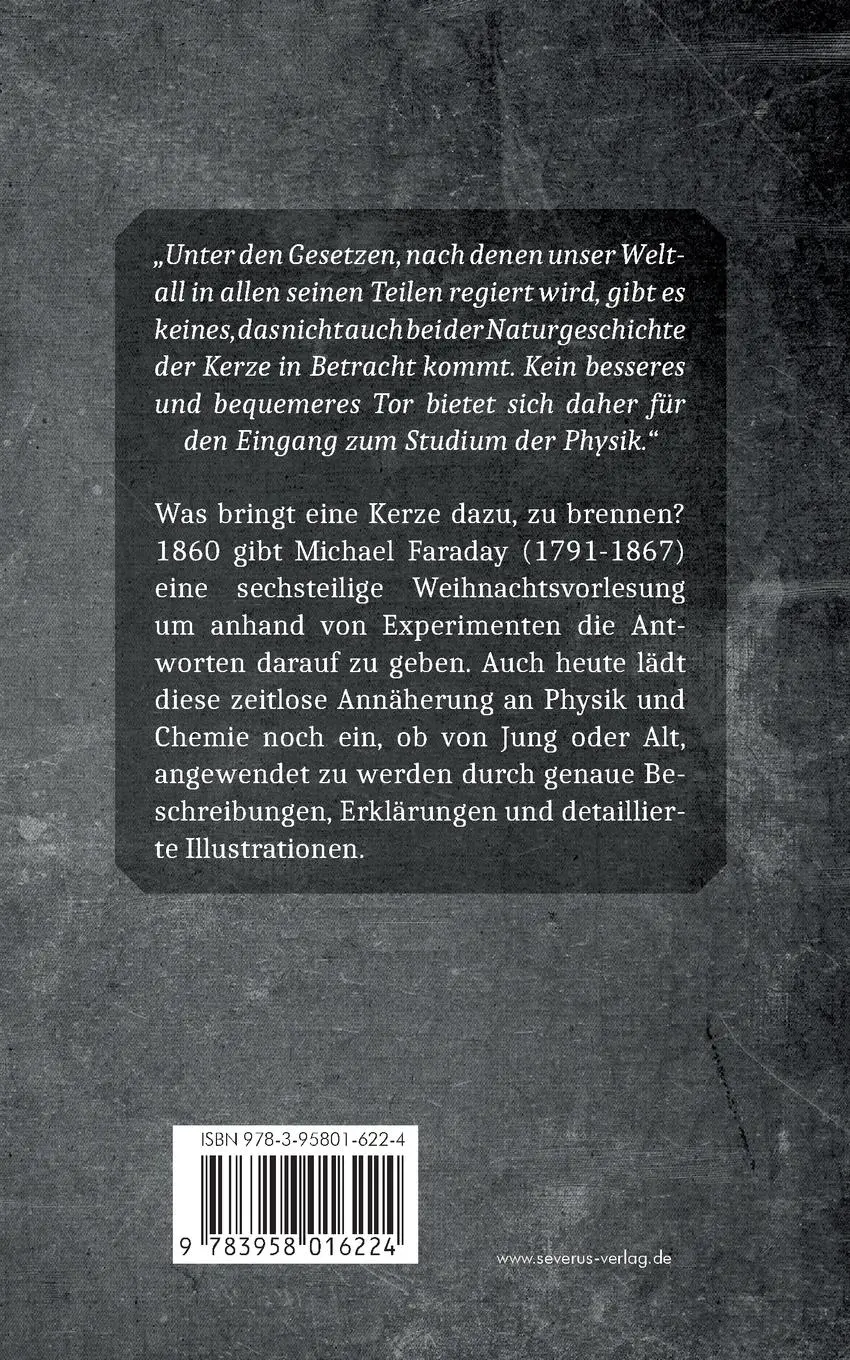 Rückseite: 9783958016224 | Naturgeschichte einer Kerze | Michael Faraday | Taschenbuch | 164 S.