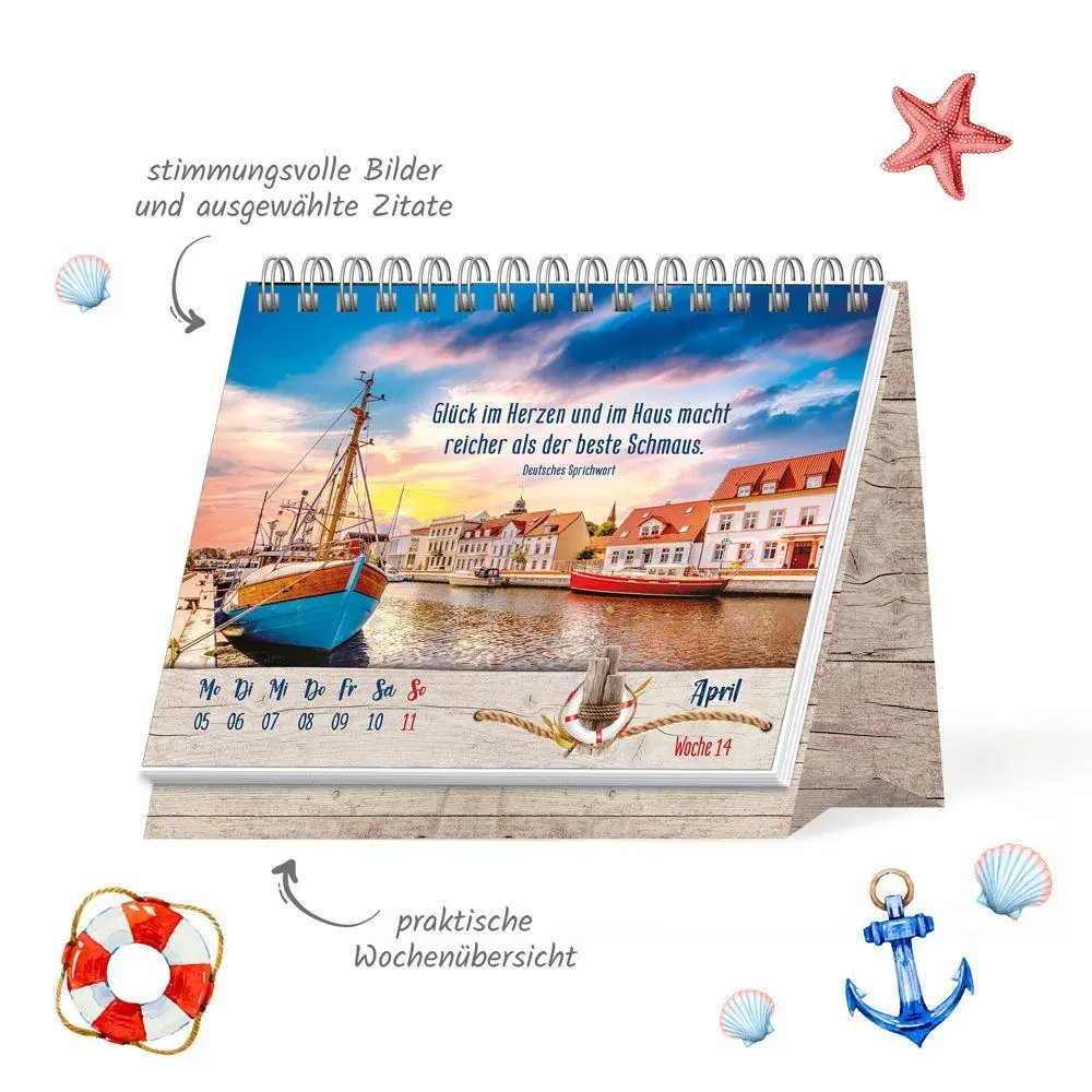 Bild: 9783988026224 | TRÖTSCH - Aufstellwochenkalender Maritime Momente 2027 | KG | Kalender
