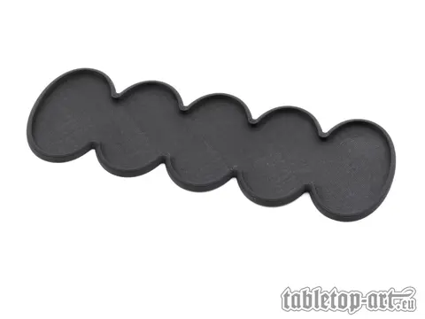 Cover: 704270726324 | Movement Tray - Rounded Edge - 60mm Oval 5s Bar - Black | Tabletop-Art