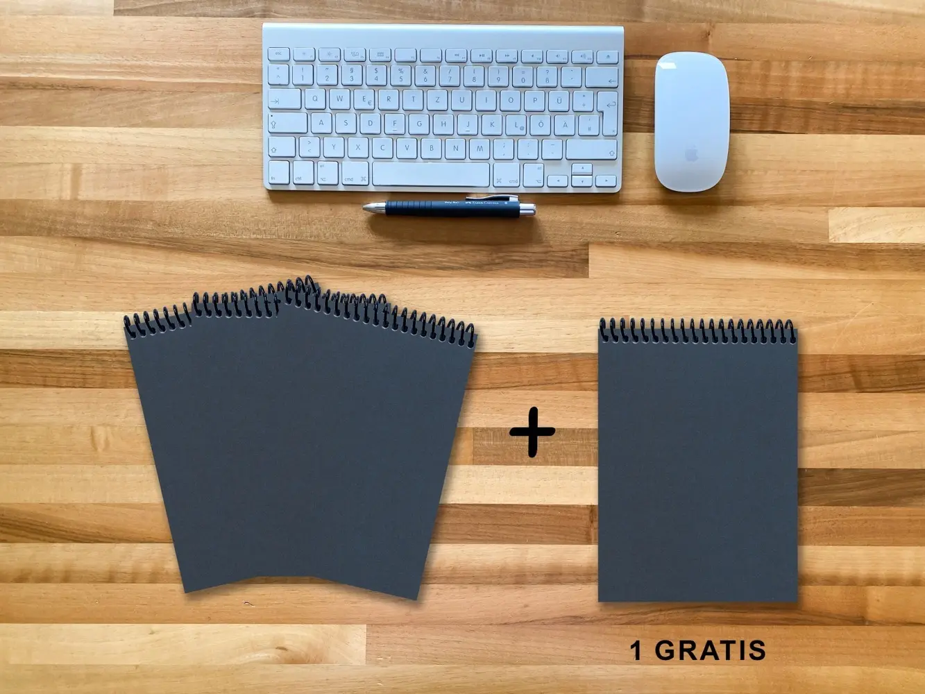 A 5 Notizblock - Set, 3+1 gratis, Luxury 80 Seiten BLAU NEW LAPISLAZULI GLITTER-OPTIK, kariert 7x7mm
