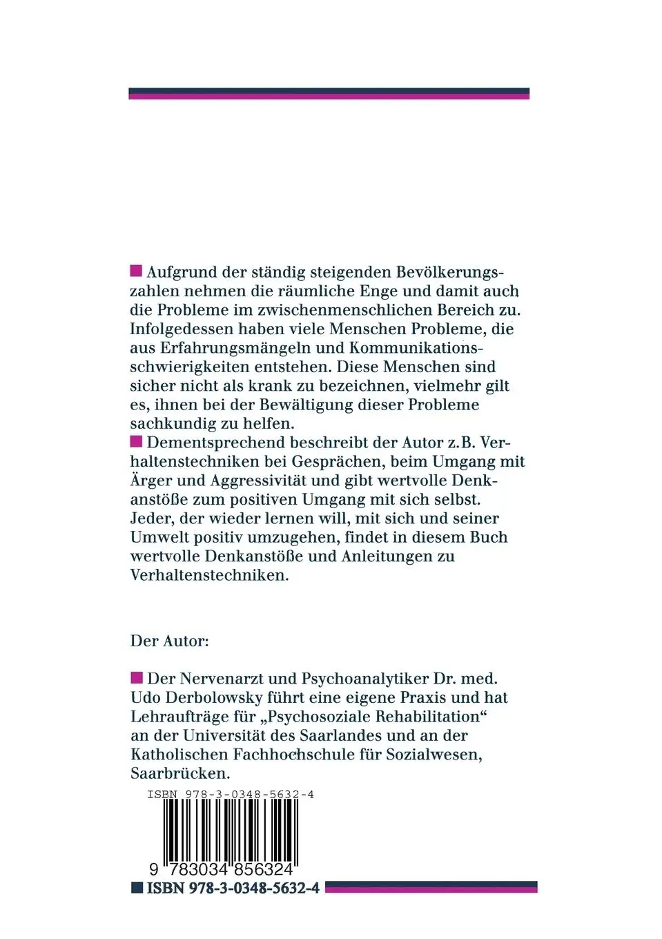 Rückseite: 9783034856324 | Wer mich nicht liebt, ist selber schuld | Derbolowsky | Taschenbuch