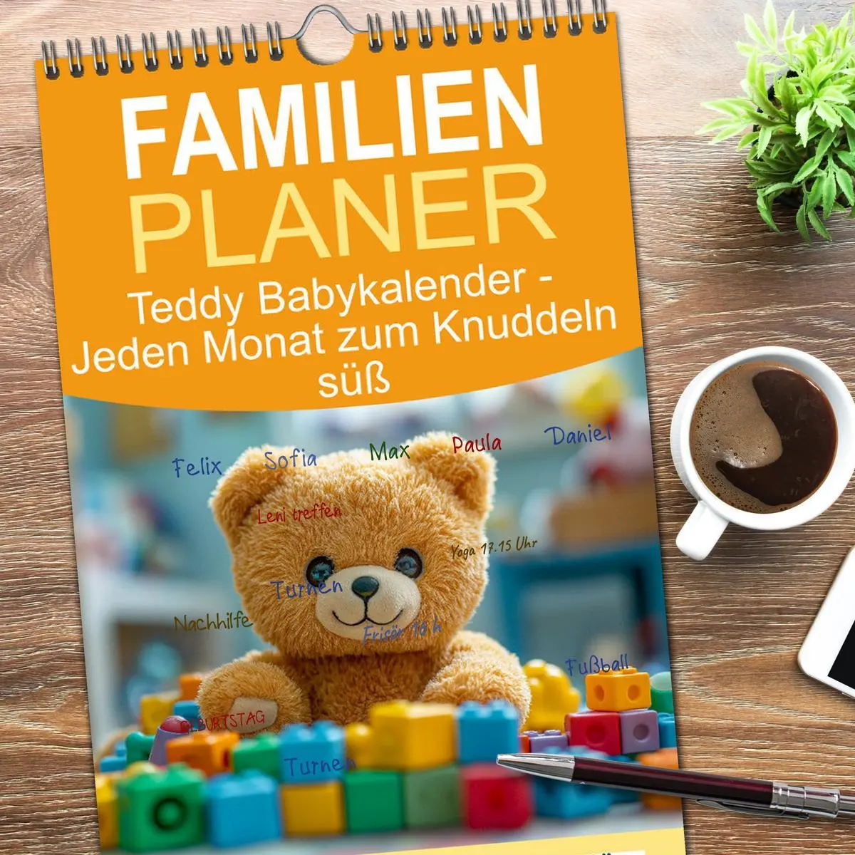 Bild: 9783516606324 | Familienplaner 2026 - Teddy Babykalender - Jeden Monat zum Knuddeln...