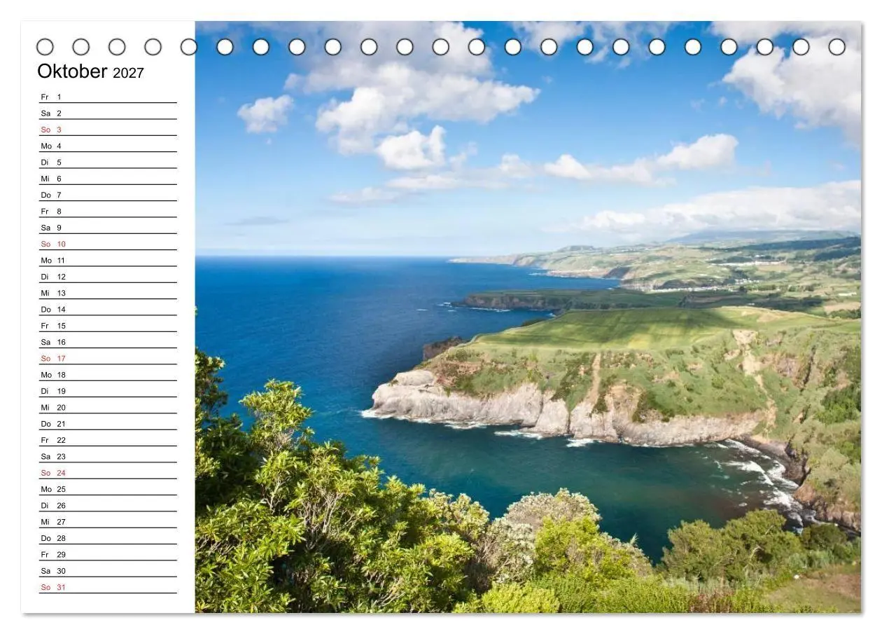 Bild: 9783569936324 | Azoren - São Miguel (Tischkalender 2027 DIN A5 quer), CALVENDO...