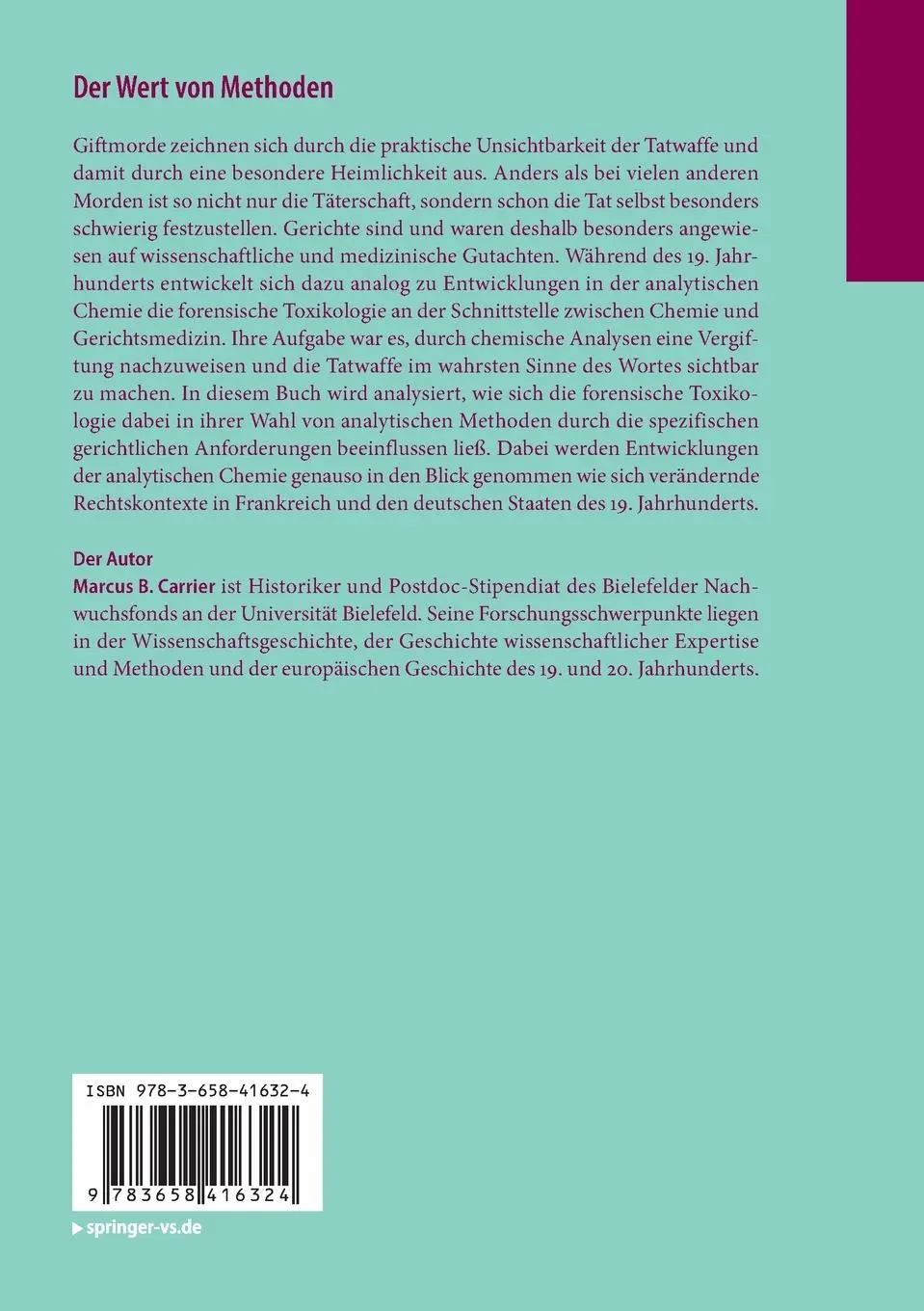 Rückseite: 9783658416324 | Der Wert von Methoden | Marcus B. Carrier | Taschenbuch | xi | Deutsch