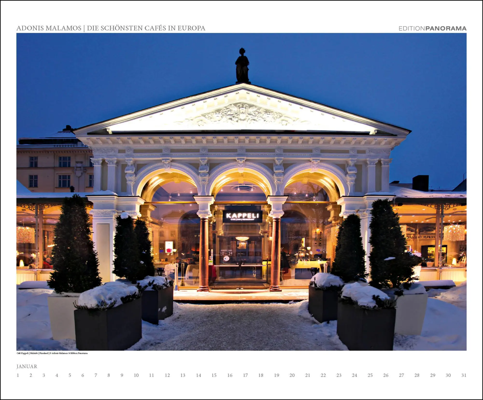 Bild: 9783898236324 | Die schönsten Cafés in Europa | Immerwährender Kalender, 60 x 50 cm