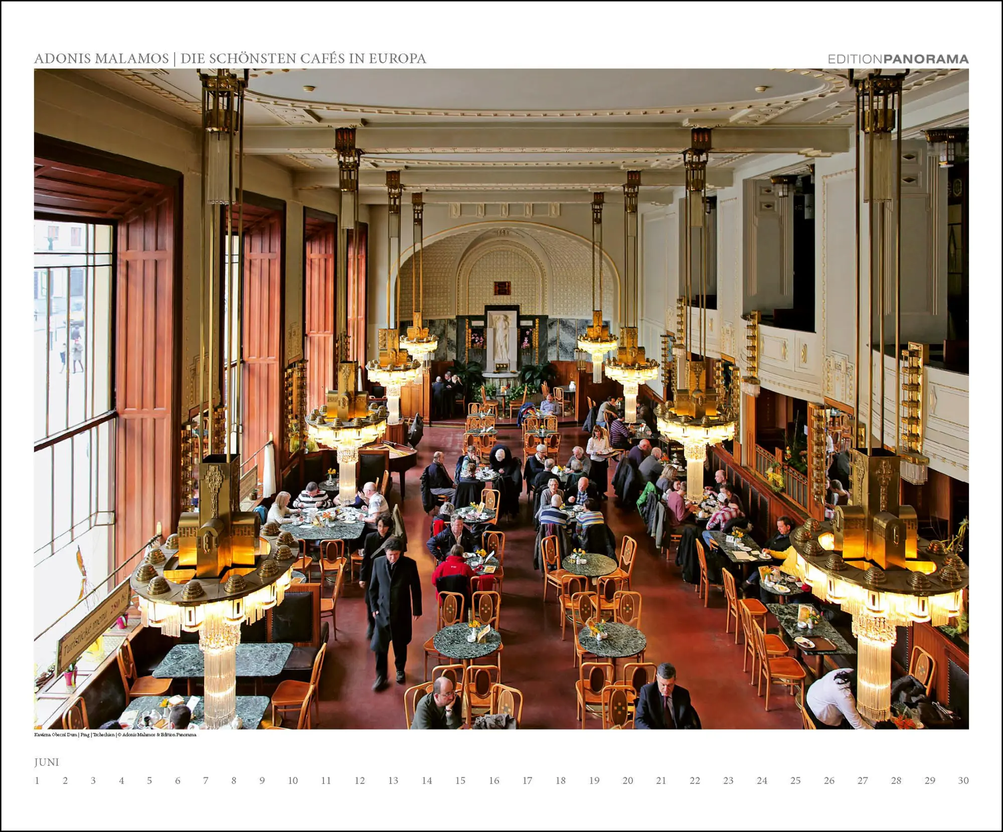 Bild: 9783898236324 | Die schönsten Cafés in Europa | Immerwährender Kalender, 60 x 50 cm