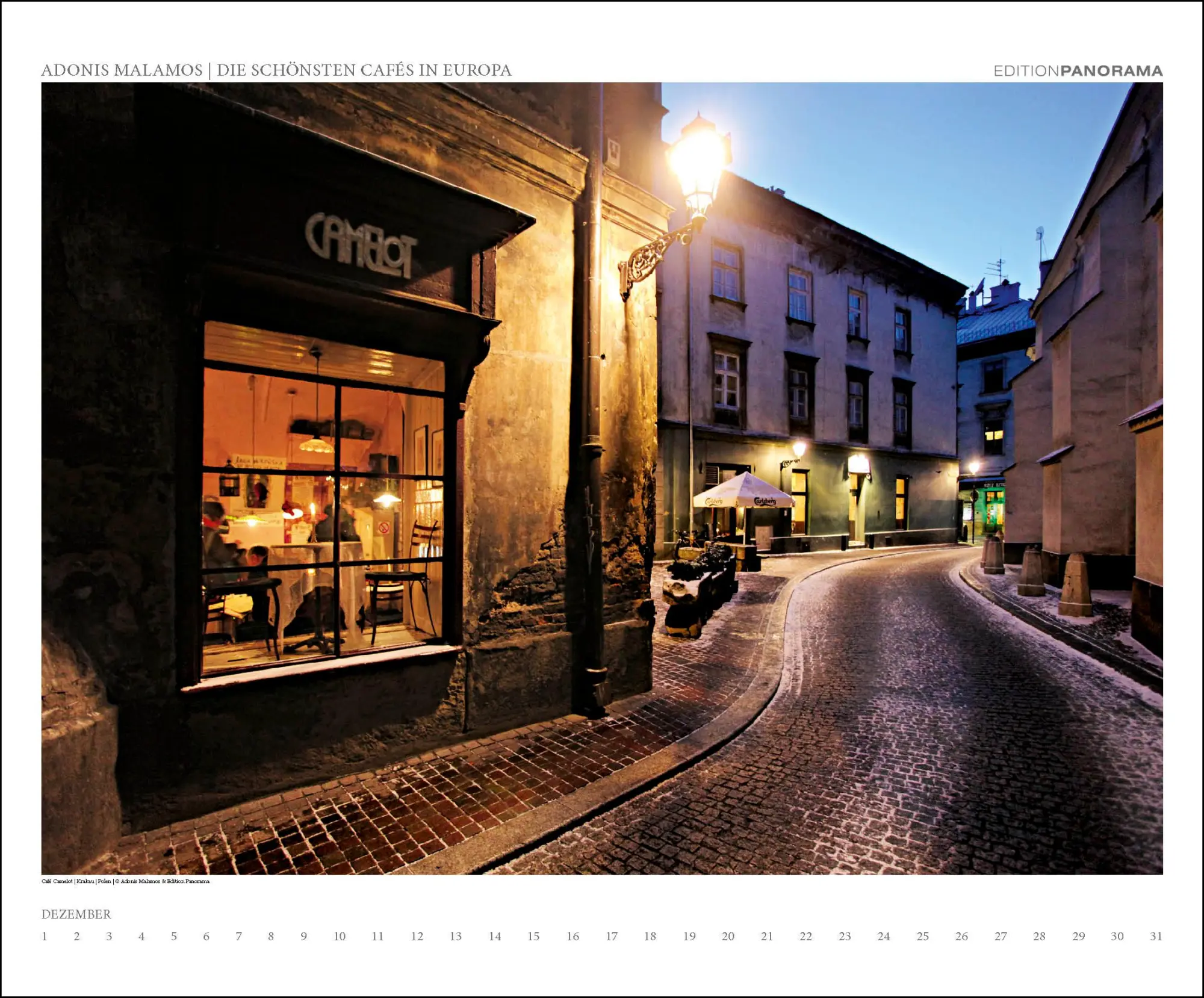 Bild: 9783898236324 | Die schönsten Cafés in Europa | Immerwährender Kalender, 60 x 50 cm