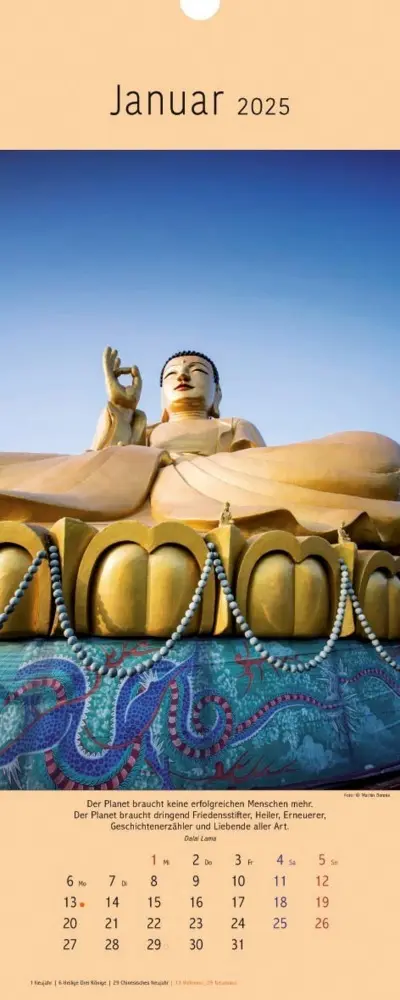 Bild: 9783948276324 | Buddhas 2025 | Kalender | 14 S. | Deutsch | 2025 | Vision Creativ