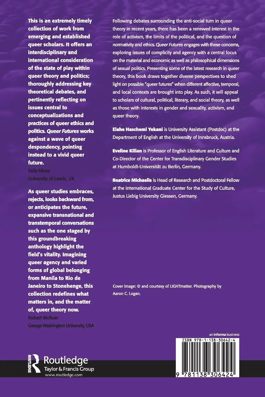 Rückseite: 9781138306424 | Queer Futures | Reconsidering Ethics, Activism, and the Political