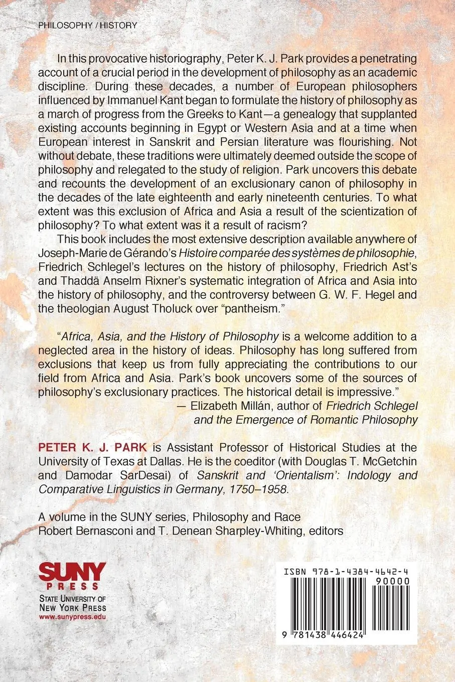 Rückseite: 9781438446424 | Africa, Asia, and the History of Philosophy | Peter K. J. Park | Buch