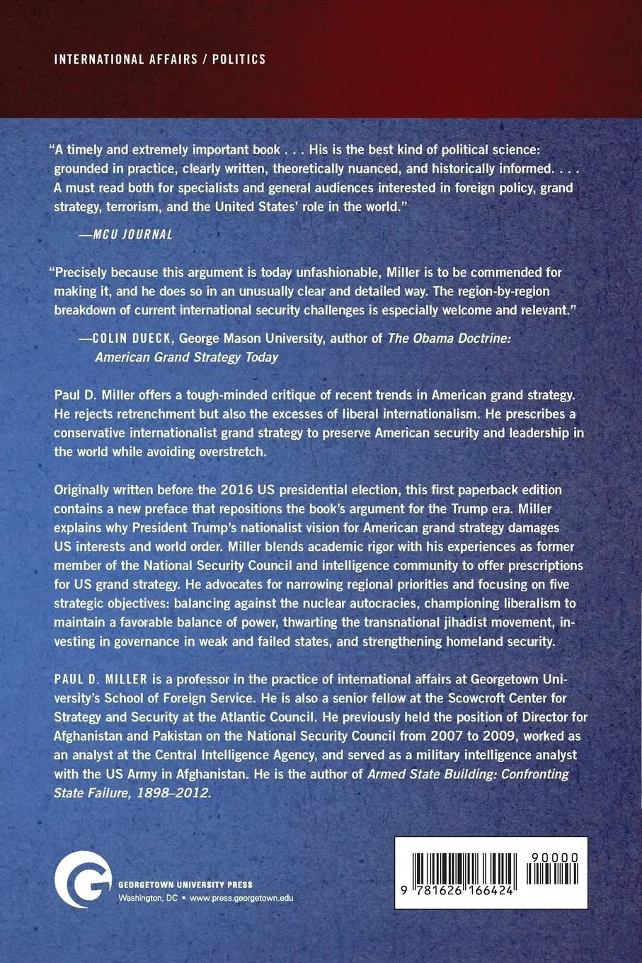 Rückseite: 9781626166424 | American Power and Liberal Order | Paul D. Miller | Taschenbuch | 2019