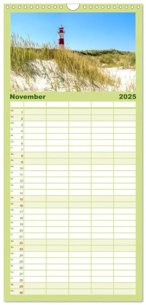 Bild: 9783457126424 | Familienplaner 2025 - Nordsee - Traum mit 5 Spalten (Wandkalender,...