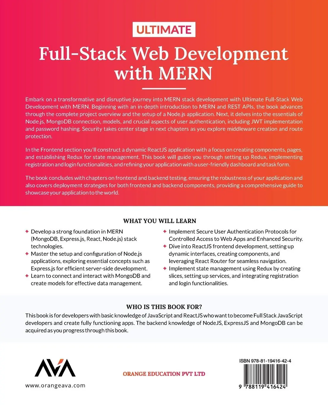 Rückseite: 9788119416424 | Ultimate Full-Stack Web Development with MERN | Nabendu Biswas | Buch