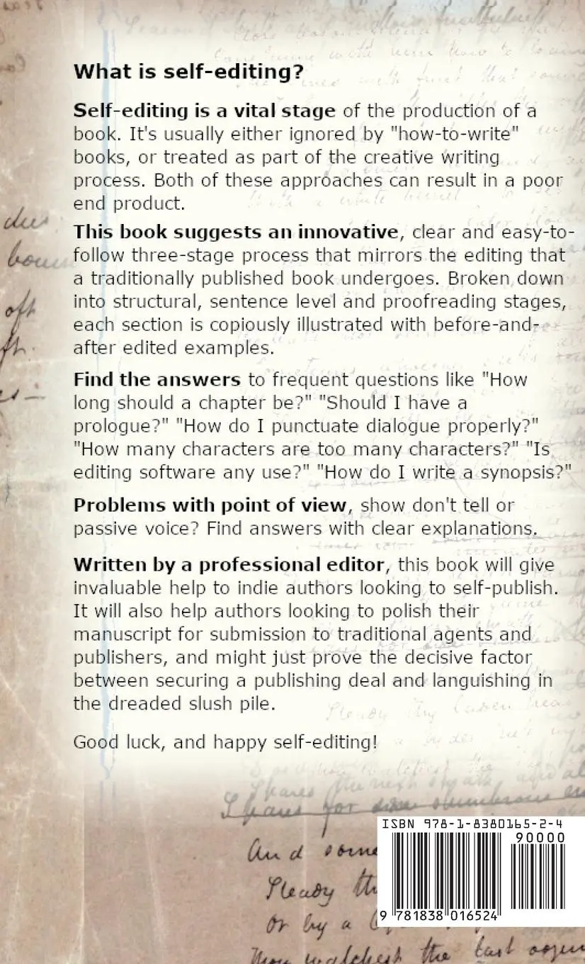Rückseite: 9781838016524 | Self-editing for Self-publishers | Richard Bradburn | Buch | Gebunden