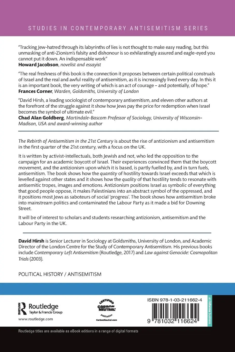 Rückseite: 9781032116624 | The Rebirth of Antisemitism in the 21st Century | David Hirsh | Buch