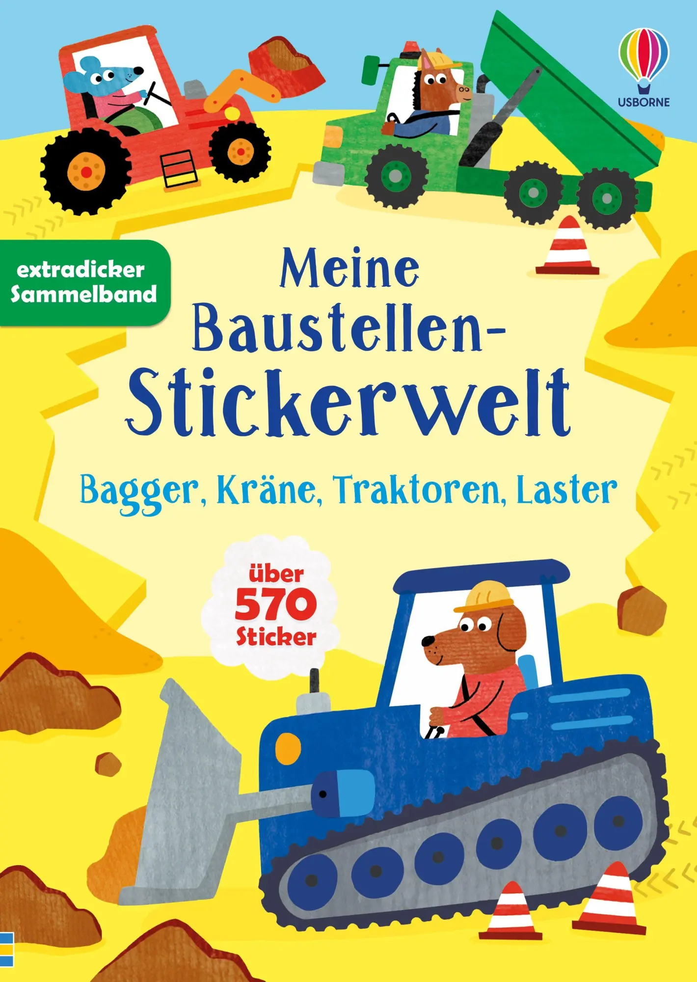 Cover: 9781035706624 | Meine Baustellen-Stickerwelt: Bagger, Kräne, Traktoren, Laster | Buch