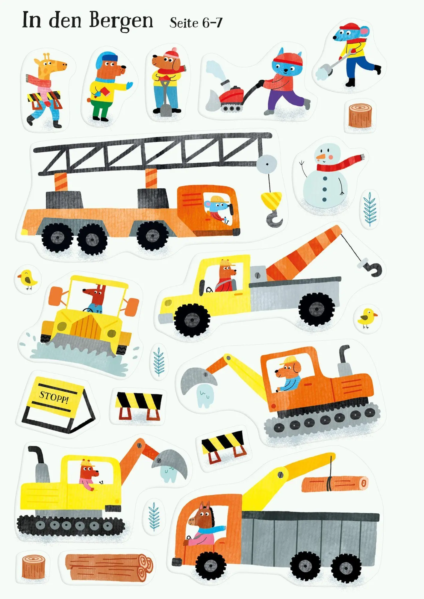 Bild: 9781035706624 | Meine Baustellen-Stickerwelt: Bagger, Kräne, Traktoren, Laster | Buch