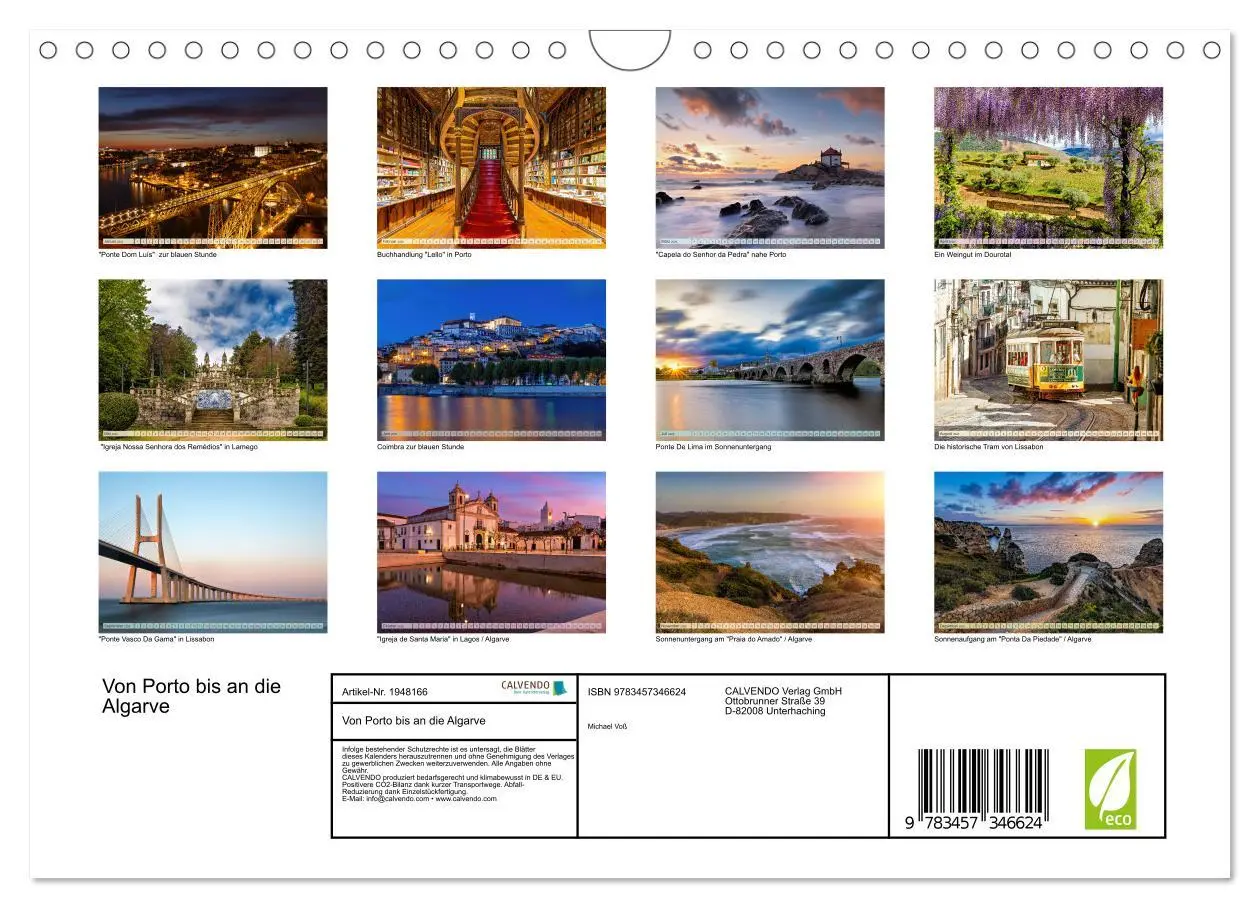 Bild: 9783457346624 | Von Porto bis an die Algarve (Wandkalender 2026 DIN A4 quer),...