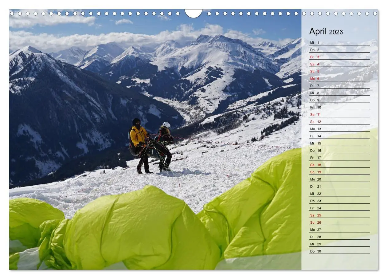Bild: 9783457416624 | Gleitschirmfliegen in den Tuxer Alpen (Wandkalender 2026 DIN A3...