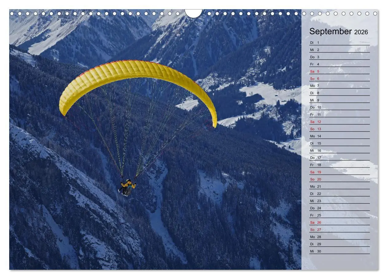 Bild: 9783457416624 | Gleitschirmfliegen in den Tuxer Alpen (Wandkalender 2026 DIN A3...