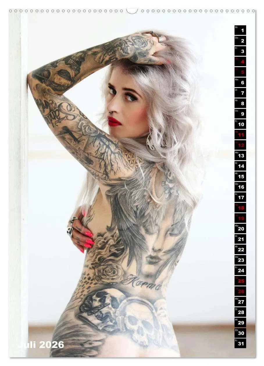 Bild: 9783516366624 | Beauty Tattoo 2026 (Wandkalender 2026 DIN A2 hoch), CALVENDO...