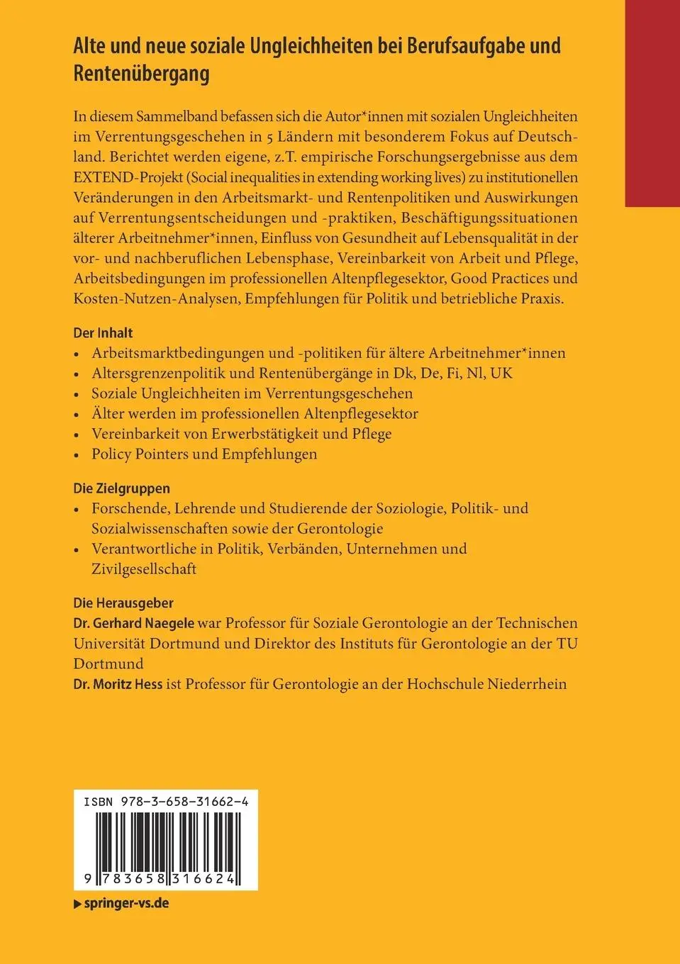 Rückseite: 9783658316624 | Alte und neue soziale Ungleichheiten bei Berufsaufgabe und...