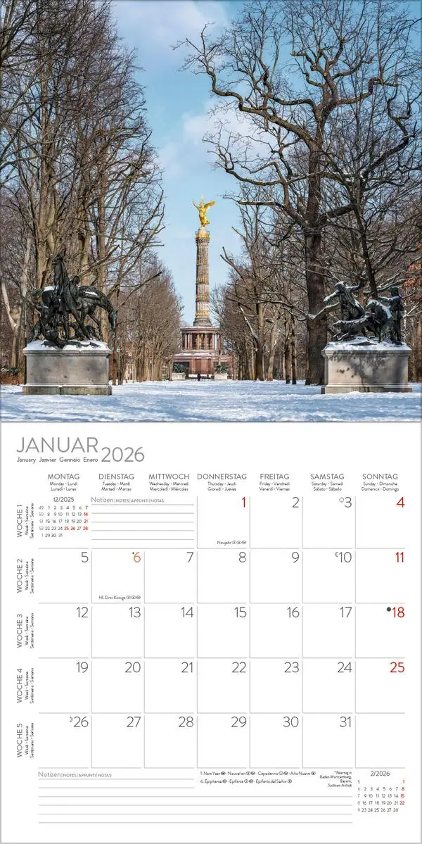 Bild: 9783731886624 | Berlin 2026 | Broschürenkalender mit Ferienterminen | Verlag Korsch
