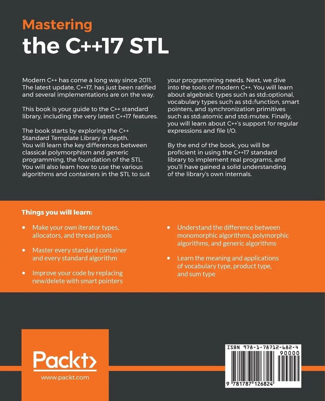 Rückseite: 9781787126824 | Mastering the C++17 STL | Arthur O'Dwyer | Taschenbuch | Englisch