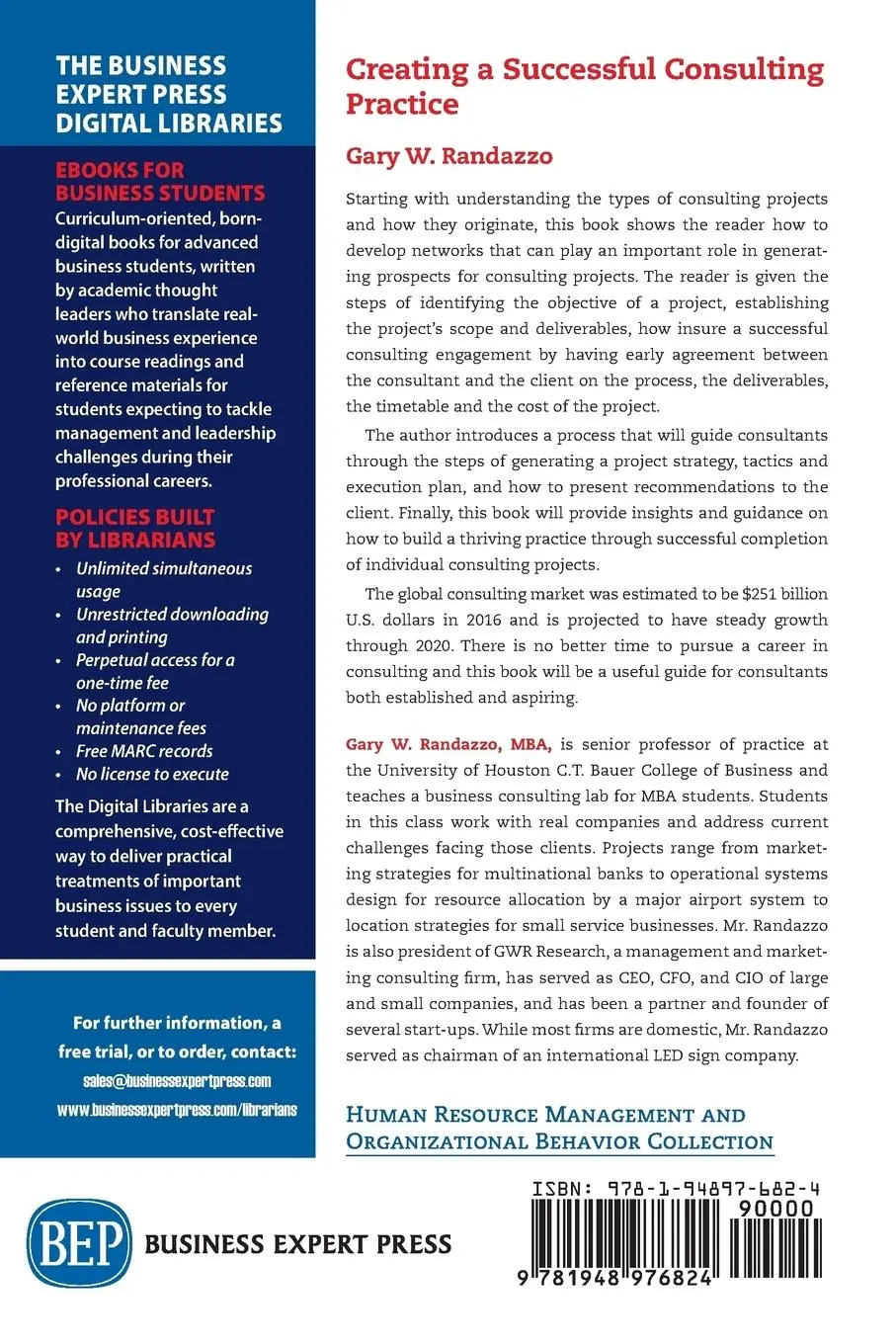 Rückseite: 9781948976824 | Creating a Successful Consulting Practice | Gary W. Randazzo | Buch