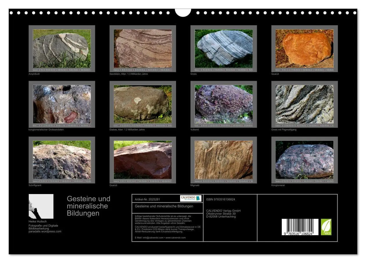 Bild: 9783516106824 | Gesteine und mineralische Bildungen (Wandkalender 2026 DIN A3...