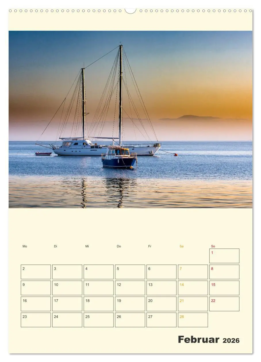 Bild: 9783516346824 | Segeln bis zum Horizont (Wandkalender 2026 DIN A2 hoch), CALVENDO...