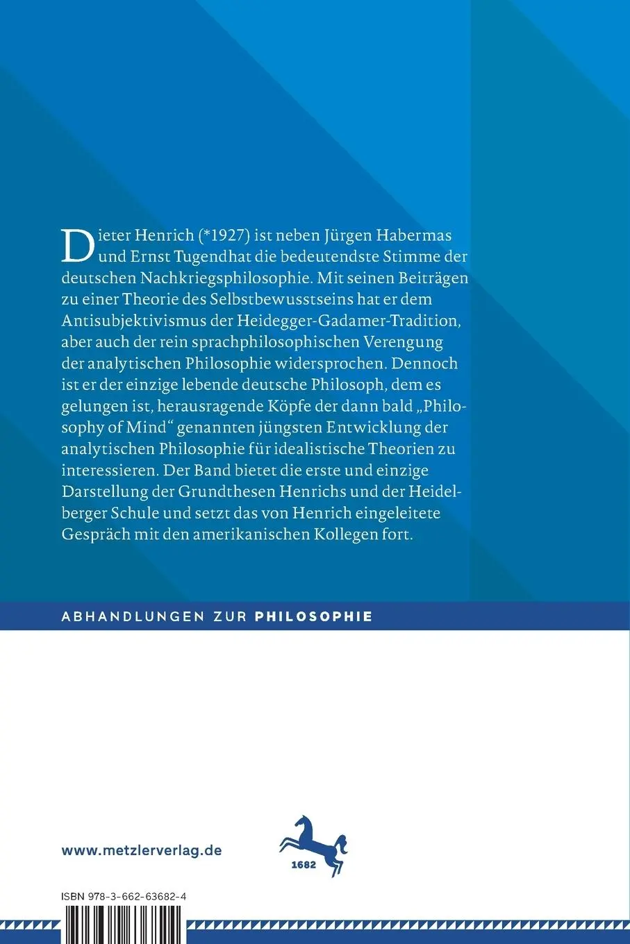 Rückseite: 9783662636824 | Selbstbewusstsein | Dieter Henrich und die Heidelberger Schule | Buch