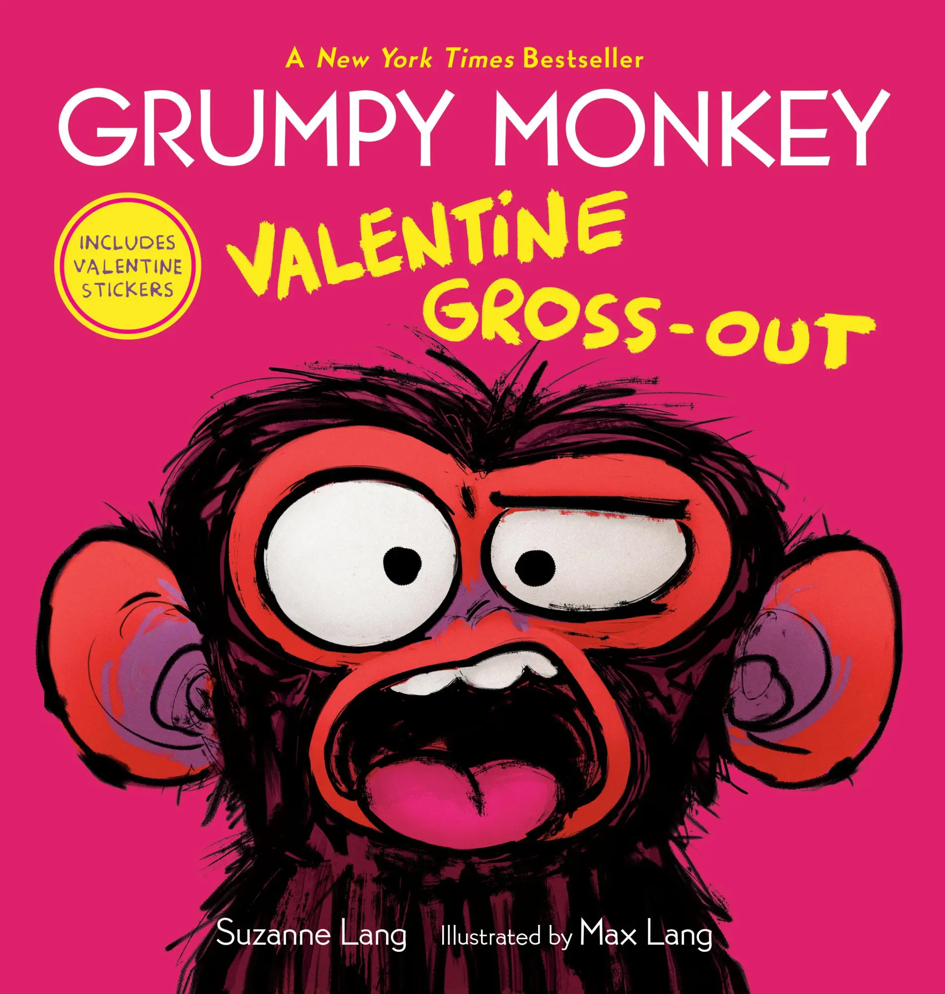 Cover: 9780593486924 | Grumpy Monkey Valentine Gross-Out | Includes Valentine Stickers | Lang