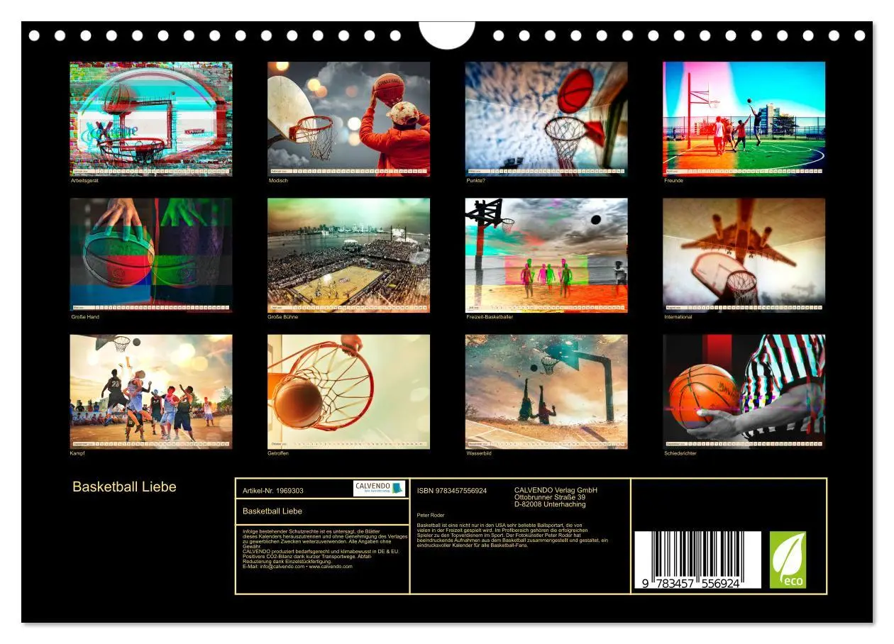 Bild: 9783457556924 | Basketball Liebe (Wandkalender 2026 DIN A4 quer), CALVENDO...