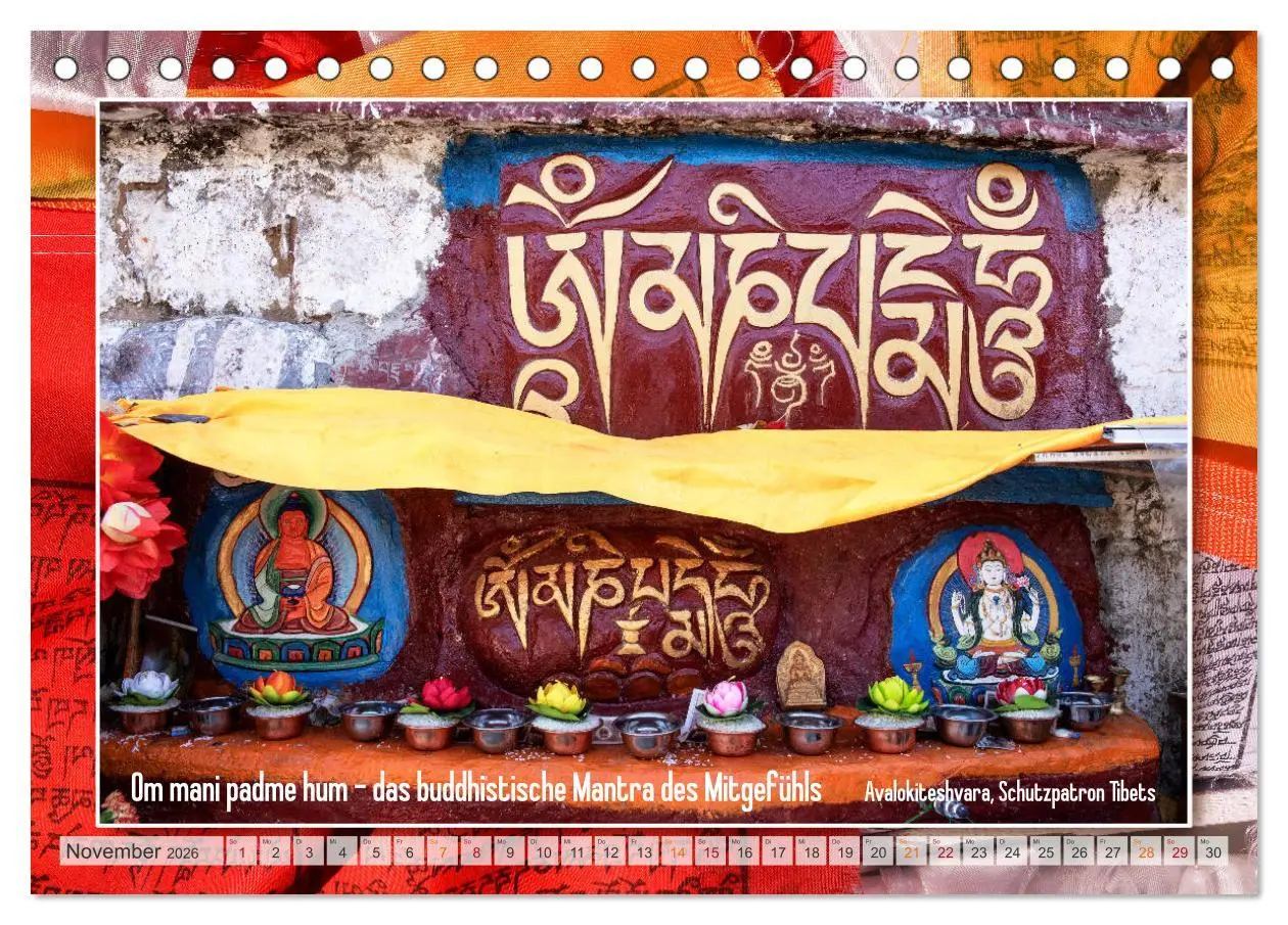 Bild: 9783457796924 | Farben Tibets (Tischkalender 2026 DIN A5 quer), CALVENDO...