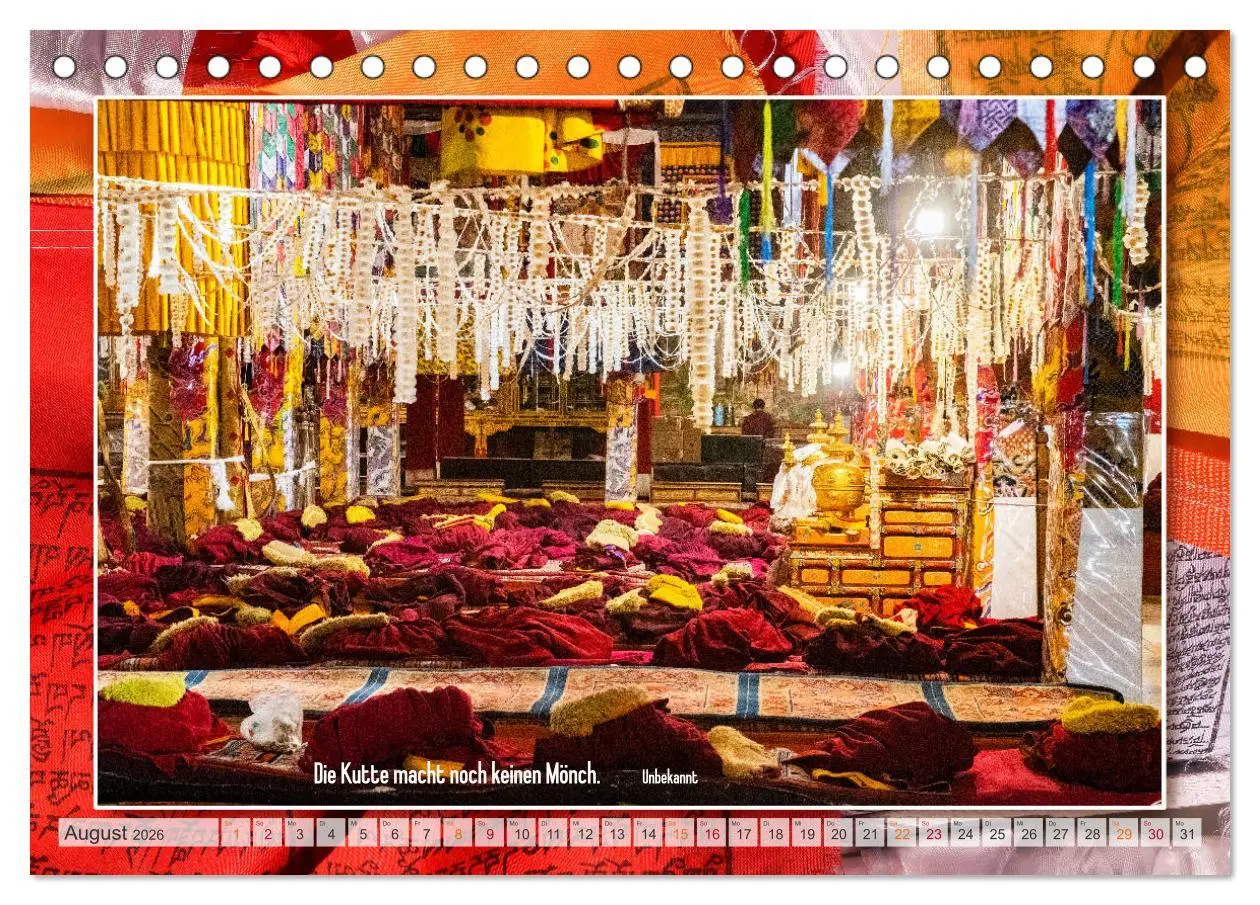 Bild: 9783457796924 | Farben Tibets (Tischkalender 2026 DIN A5 quer), CALVENDO...