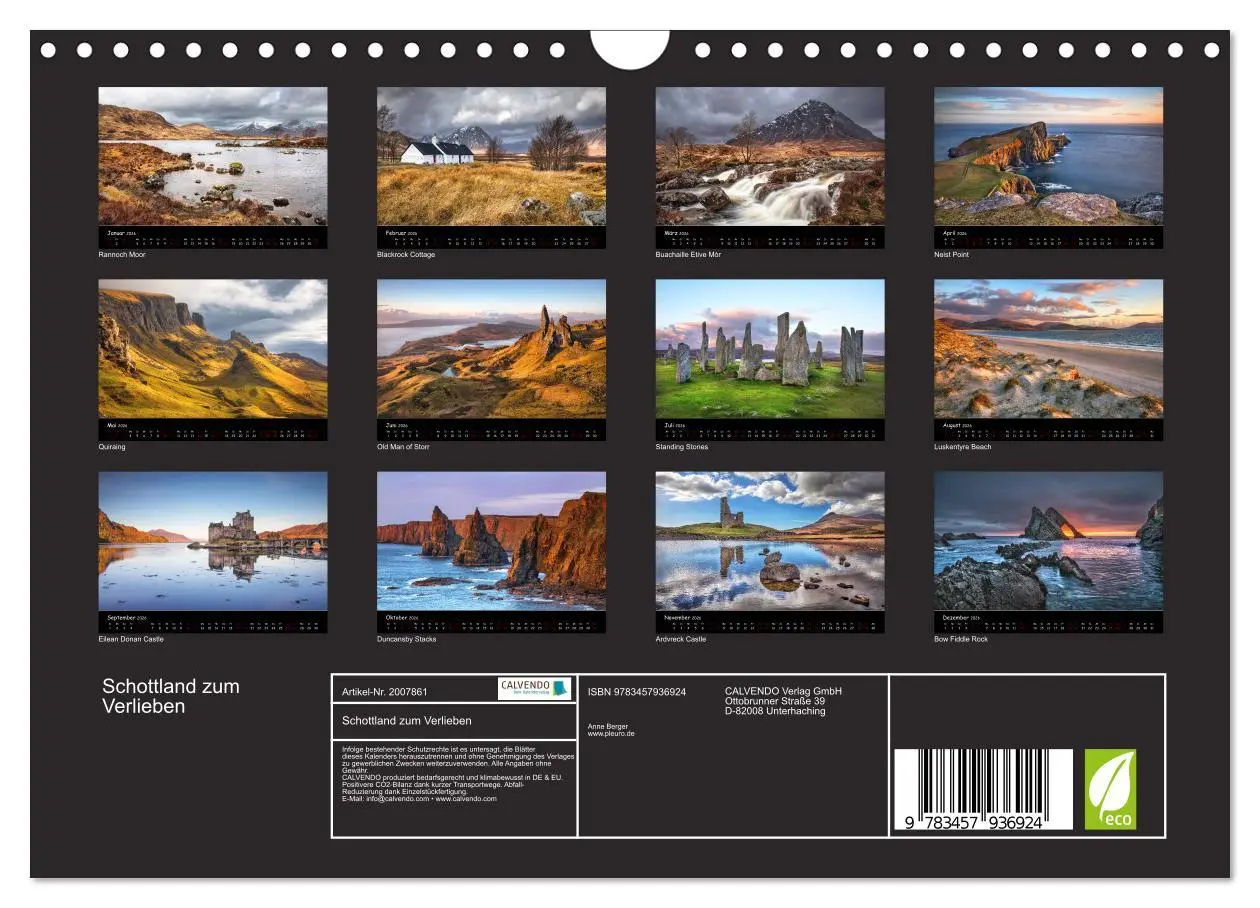 Bild: 9783457936924 | Schottland zum Verlieben (Wandkalender 2026 DIN A4 quer), CALVENDO...