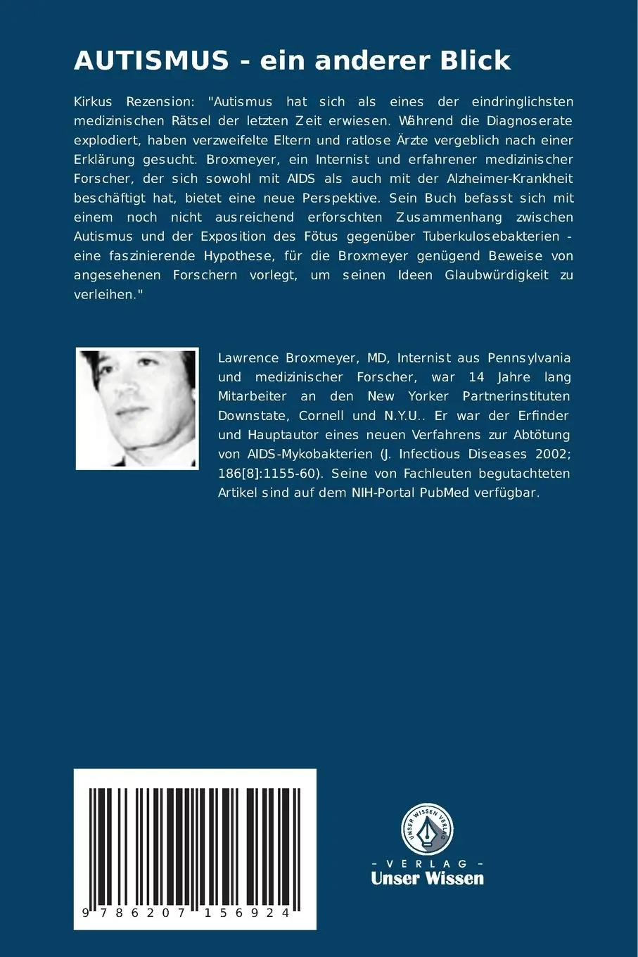 Rückseite: 9786207156924 | AUTISMUS - ein anderer Blick | Md Broxmeyer | Taschenbuch | Paperback