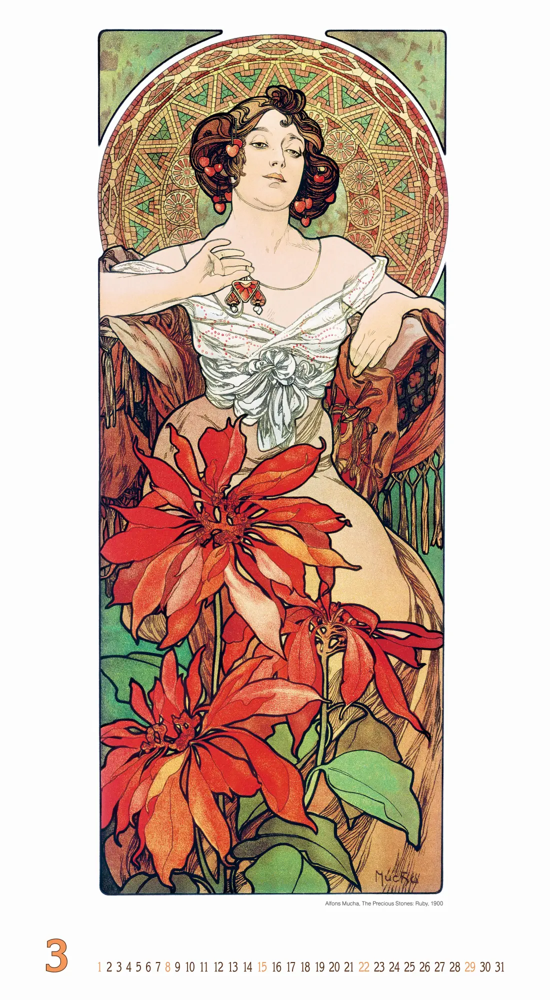 Bild: 4069095007024 | Alfons Mucha 2026 - Bild-Kalender 33x60 cm - Kunstkalender - mit...