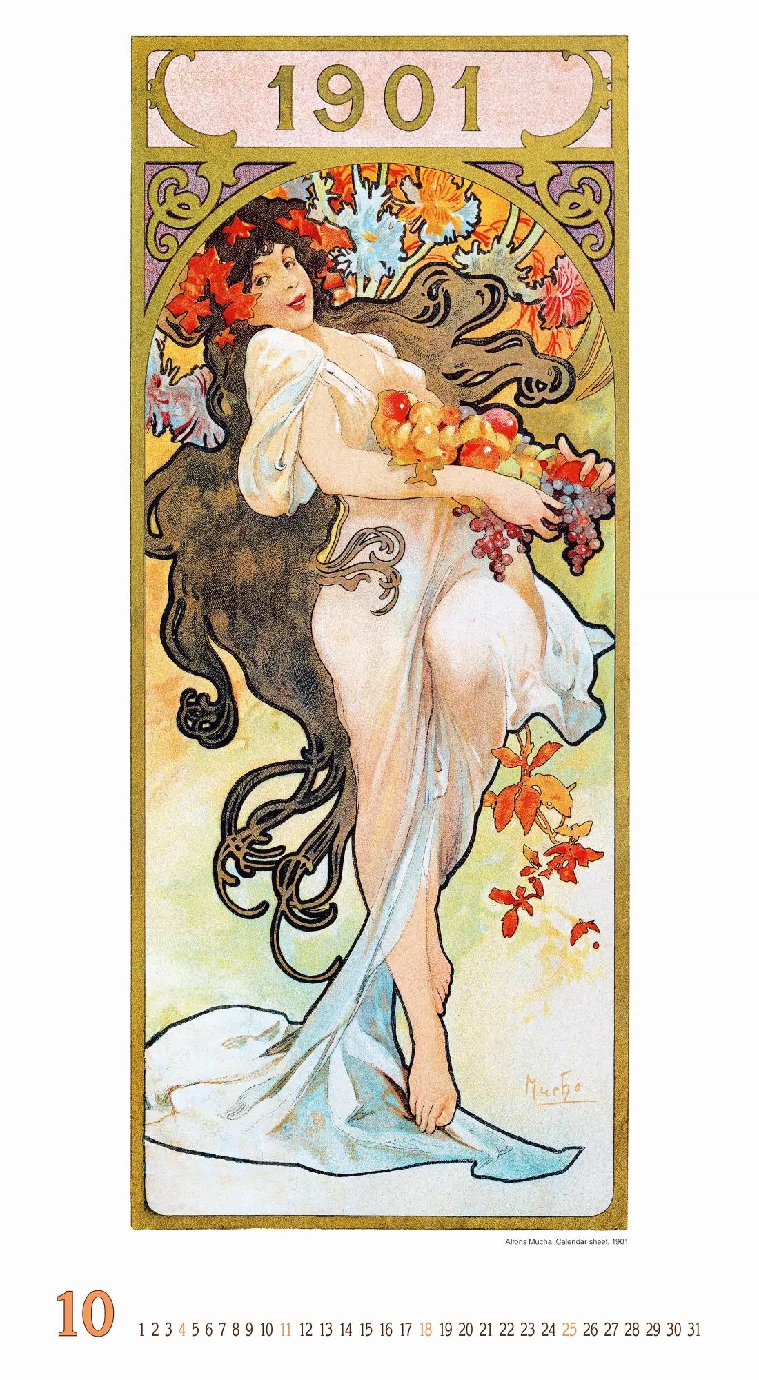 Bild: 4069095007024 | Alfons Mucha 2026 - Bild-Kalender 33x60 cm - Kunstkalender - mit...