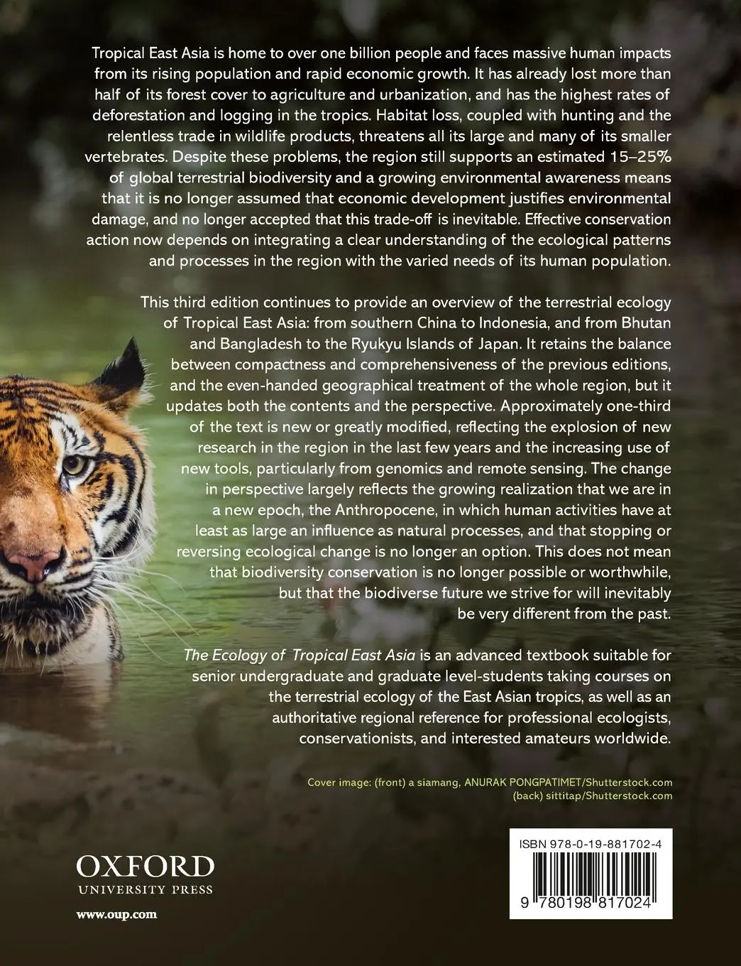 Rückseite: 9780198817024 | Ecology of Tropical East Asia | Richard T Corlett | Taschenbuch | 2019