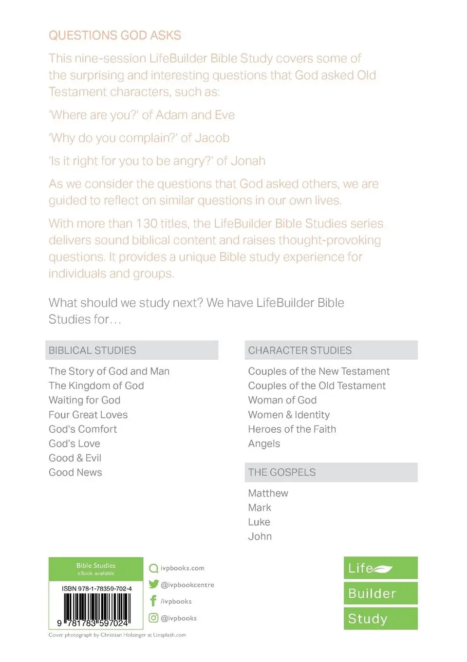 Rückseite: 9781783597024 | Questions God Asks (Lifebuilder Study Guides) | Dale Larsen | Buch