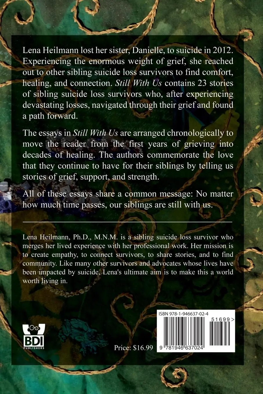Rückseite: 9781946637024 | Still With Us | Voices of Sibling Suicide Loss Survivors | Heilmann