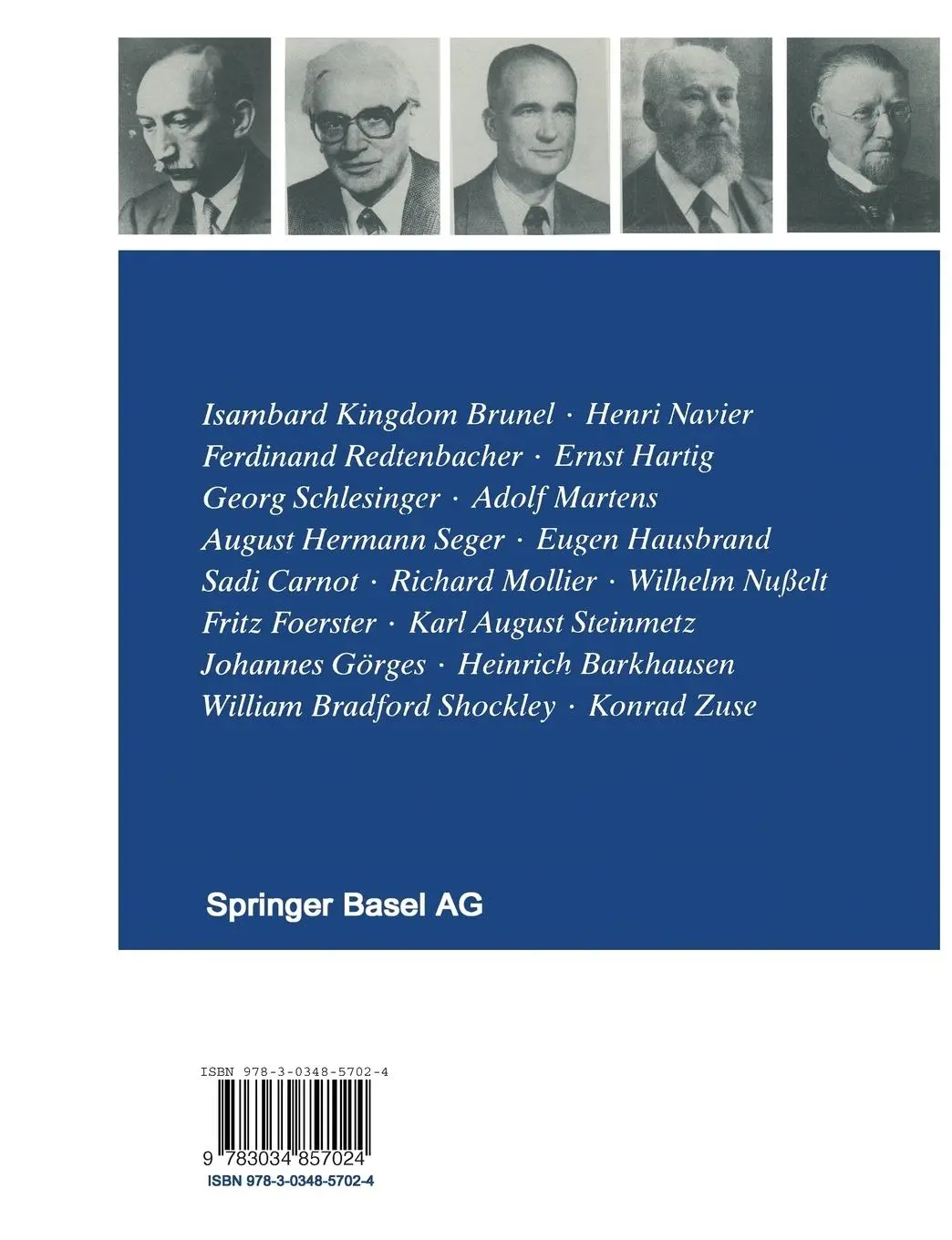 Rückseite: 9783034857024 | Lebensbilder von Ingenieurwissenschaftlern | Sonnemann (u. a.) | Buch