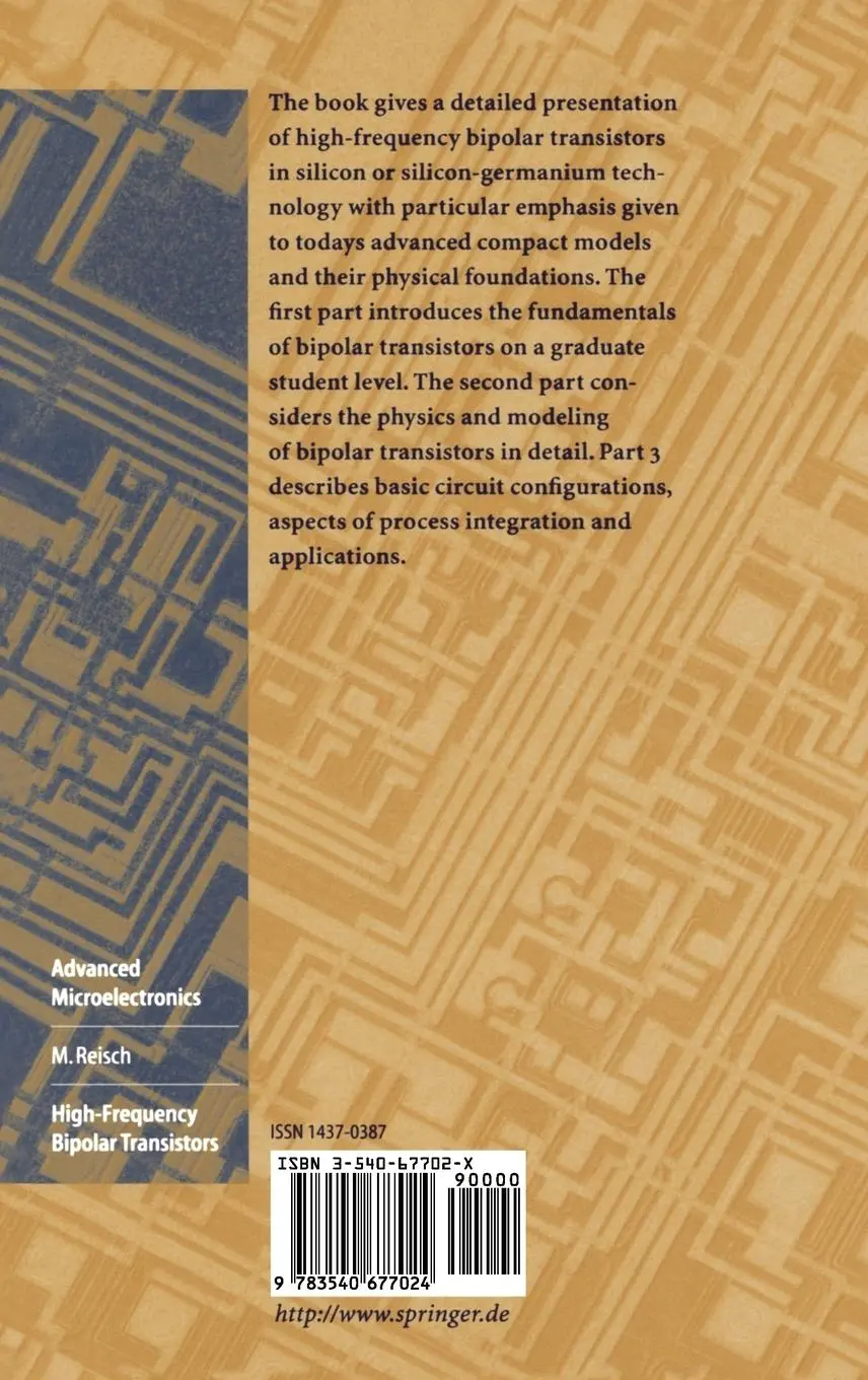 Rückseite: 9783540677024 | High-Frequency Bipolar Transistors | Michael Reisch | Buch | xx | 2003