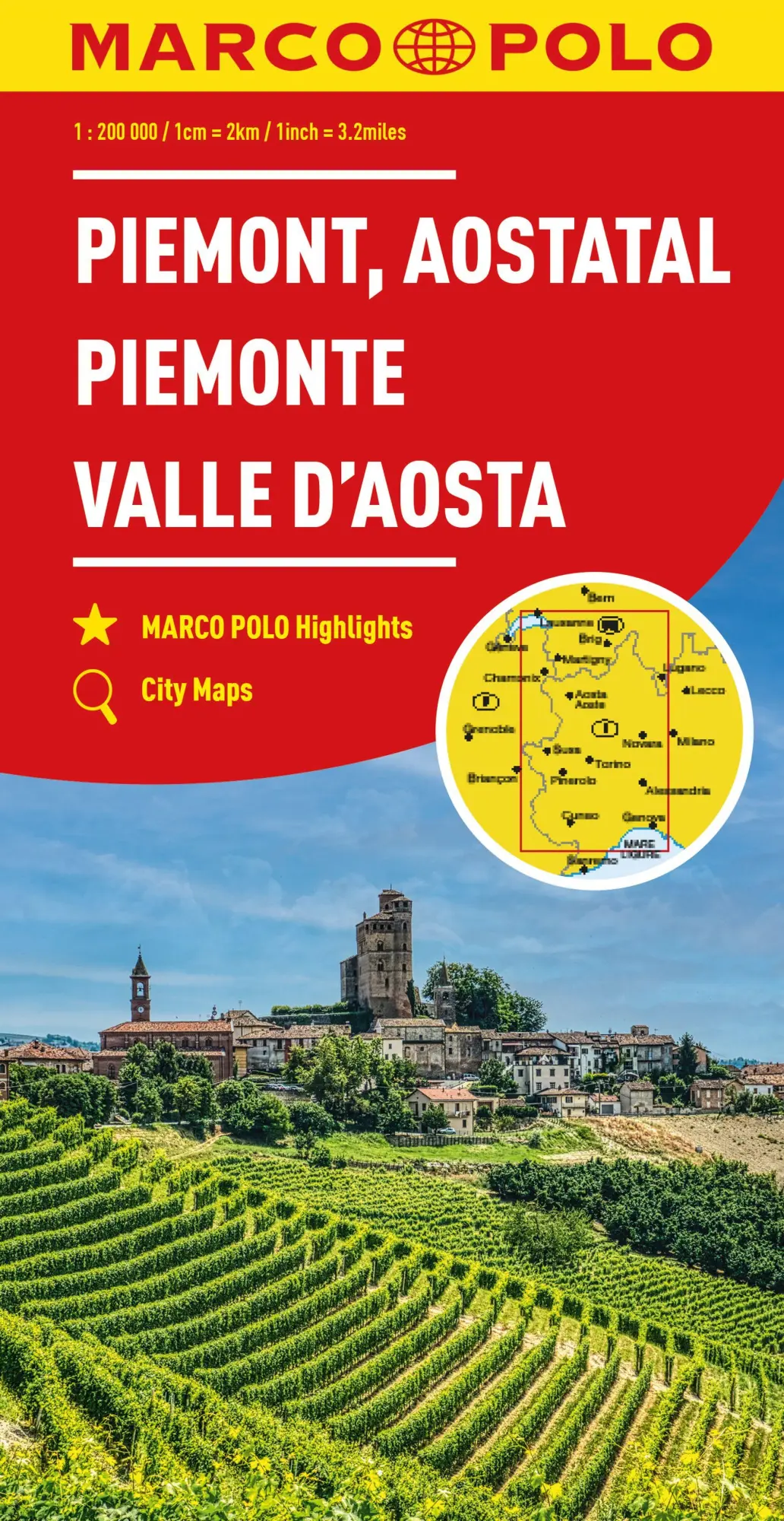 Cover: 9783575017024 | MARCO POLO Regionalkarte Italien 01 Piemont, Aostatal 1:200.000 | 2023