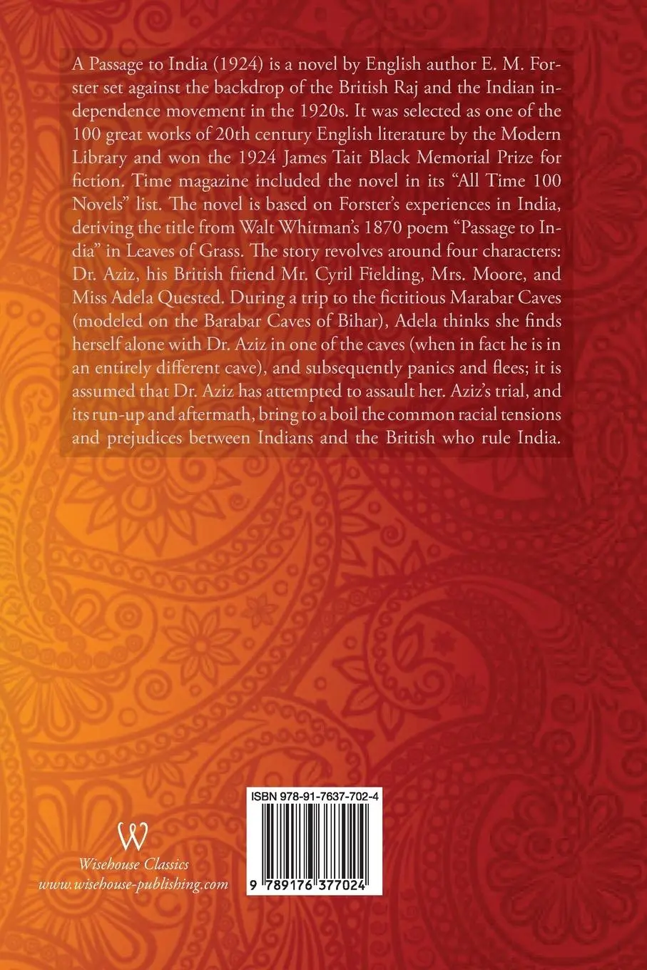 Rückseite: 9789176377024 | A Passage to India (Wisehouse Classics Edition) | Forster | Buch