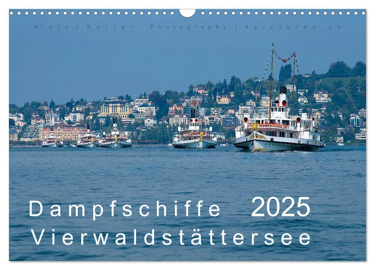 Cover: 9783435107124 | Dampfschiffe Vierwaldstättersee (Wandkalender 2025 DIN A3 quer),...