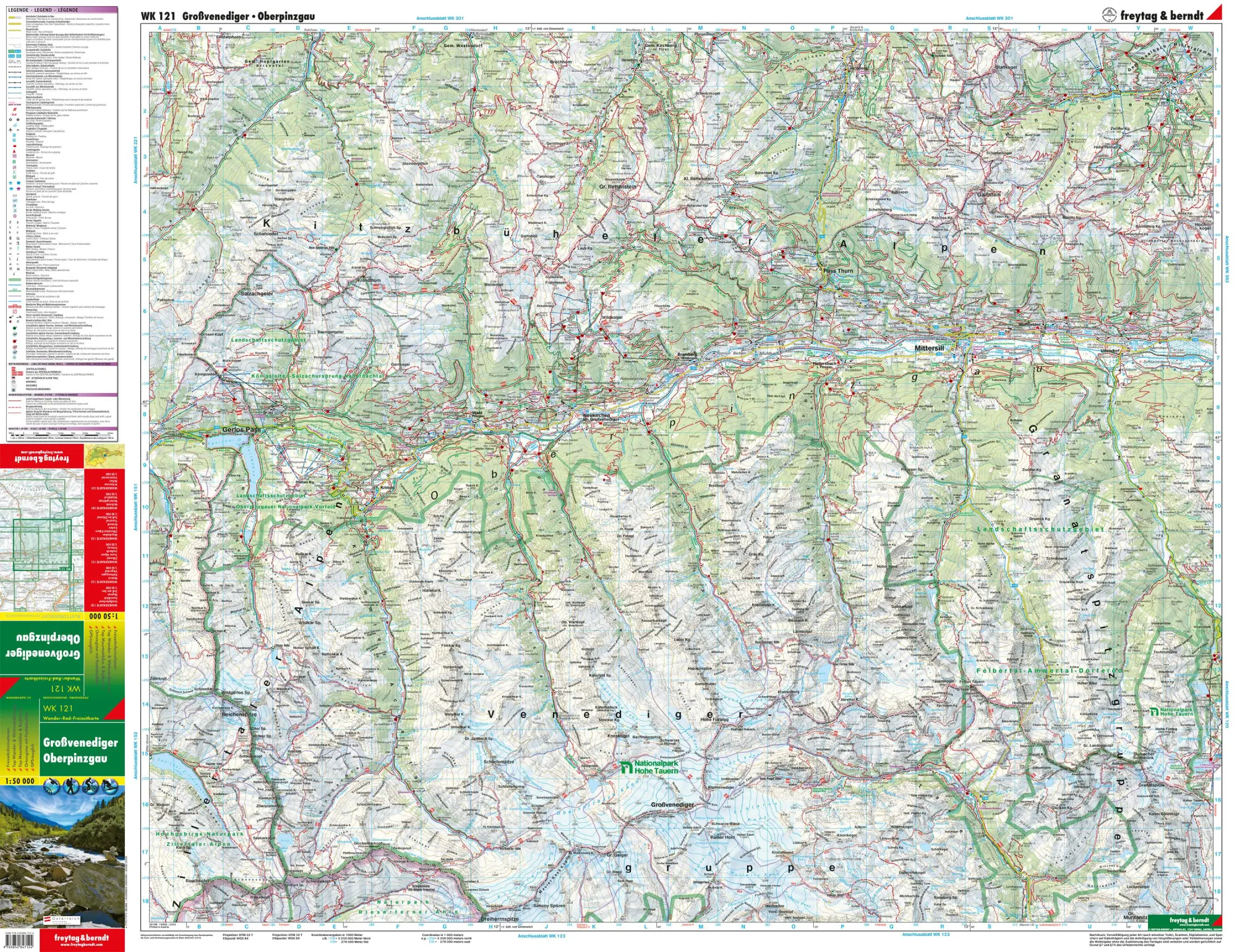 Bild: 9783850847124 | Großvenediger - Oberpinzgau 1 : 50 000. WK 121 | (Land-)Karte | 2019